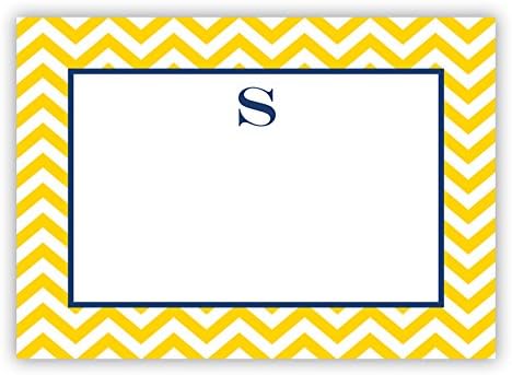 Boatman Geller AZFLAT09-SI-W-L "Letter L" Chevron Single Initial Flat Notes