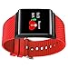 Price comparison product image Bluetooth Smartwatch Waterproof Watch Activity Tracker Pedometer Monitor BP/HR OLED Touch Screen Smart Watch for IOS Android Smartphones Red