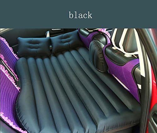 Inflated Mattress Portable Car Bed for Outdoor Traveling, Mobile Inflation Travel Thicker Back Seat Cushion Air Bed for SUV,Free Electric Air Pump , black