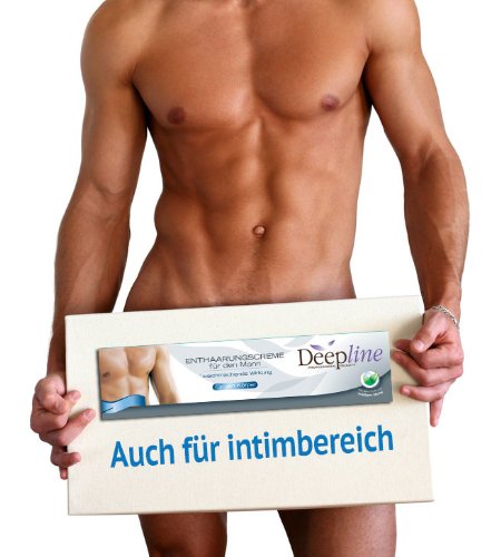 Deepline Haarentfernungscreme für den Mann. Lässt die Haut sanft, geschmeidig und seidig auch intimbereich. - 2