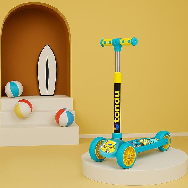 Globber Primo Triciclo/Scooter 2-in-1 Per Bambini - Ruote 120/80mm ABEC 5, Colore Blu - Foto 3