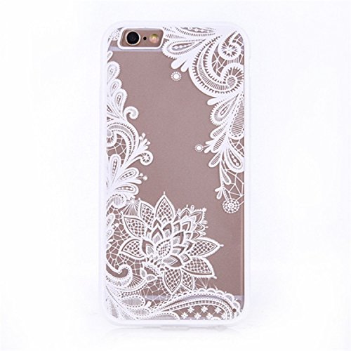 BSD Channel Cover iPhone 6/6S retrò Pizzo Fiore plastica Bianco