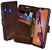 Produktbild Suncase Huawei P20 Lite Book-Style (Slim-Fit) Ledertasche Leder Tasche Handytasche Schutzhülle Case Hülle (mit Standfunktion und Kartenfach) Antik Coffee