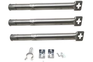 Attachcooking 001 2.54Dia Universal Grill Replacement Parts Stainless Steel Adjustable Straight Burner Tube For Most Gas Grills Extends from 31CM to 44CM(3-Pack)…