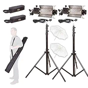 Harison PortaKit 1 / Halogen Light/Continuous Light/Porta Lights/for Video & Still Wedding/Umbrella Light/Accepts R7s Tube 1000W / with air-Cushioned Stands lamp-Holders