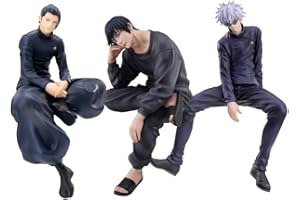 Zhongkaihua Figurines Anime Fushiguro Toji/Geto Suguru/Gojo Satoru Figurine Sitting Modèle Statue Anime Action Figure 12/14 cm PVC Décorations Collection Cadeau 3 pièces