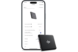 IZYREC 64GB Bluetooth Voice Activated Recorder+ Recording device with 480 Hours Recording Capacity Small Recording Devices Audio Recorder (dark)