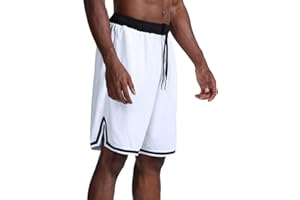 ORANDESIGNE Shorts de Basket Homme Séchage Rapide Shorts de Plage Respirant Outdoors Shorts de Sports Eté Bermuda Casual Pantalons de Survêtement