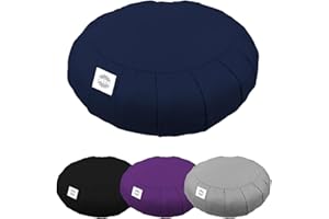 Vivezen - Pouf, zafu, coussin de méditation, yoga - Rond - 38 x 38 x 13 cm - Plusieurs coloris