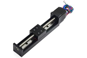 Zeberoxyz 1PCS Mini Linear Rail Guide Slide Actuator T6x1 Lead Screw with NEMA11 Stepper Motor,100mm Effective Stroke Length for DIY CNC Router Parts X Y Z Linear (Size:100mm)