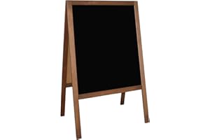 FENIKS Stop Trottoir Présentoir publicitaire en bois avec cadre en bois Marron 100 x 60 cm