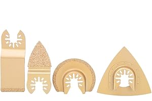 LYRLODY Cuchillas de Sierra de oscilación de carburo, 4 Unidades, Accesorios para Herramientas de oscilación Multiherramienta para TCH, etc.