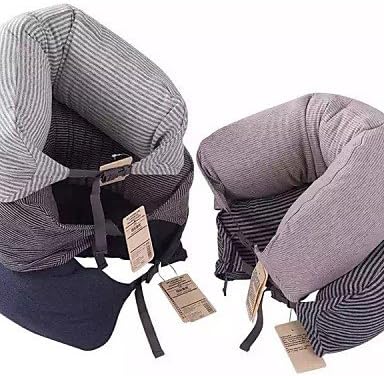 ZQ Cotton U Shaped Health Care Travel Headrest Useful Soft Neck Pillow for Travel Convenient Therapy Massage Pillow , color 8#