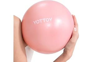 YOTTOY Pilates Ball, 10-inch Exercise Ball with Anti-Burst Technology for Stability, Stability Ball for Yoga, Pilates, Physical Therapy