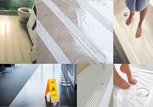 Antirutsch Streifen 20er Pack Bad Dusche Badewanne Fliesen Treppe Transparent Selbstklebend (20 x 2 cm) - 4