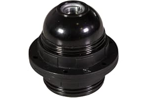 creative cables Kit Douille E27 en bakelite avec écrou Double Anneau pour Abat-Jour - Noir