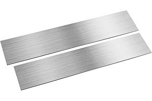 szkoo 2 aste piatte in acciaio inox 304, 3 x 60 x 300 mm (TxWxL), finitura spazzolata, strisce in acciaio inox piatto per cucina fai da te