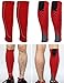 Produktbild Hochwertige WADENBANDAGE Unterschenkel Bandage für Muskelschmerz Kompression Bandagen Unterschenkelbandagen Schienbeinschutz Unterschenkelschutz NeuFutu (Rot, Umfang oben 28-34cm Umfang unten 18-21cm)