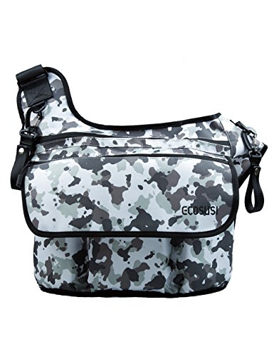 ECOSUSI Men's Baby Nappy Changing Diaper Cloth Bags Shoulder Messengers for Dads Camo