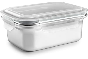 IBILI - Táper Rectangular Keepklin 800 Ml, Acero Inoxidable, Apto para Microondas, tapa hermetica