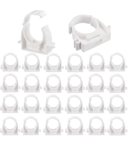 Clips fissatubo a scatto per Tubo 20mm grigio 10pz Aigostar