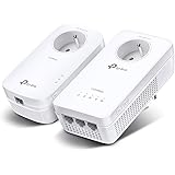TP-Link CPL WiFi AC 1200 Mbps + CPL 1300 Mbps avec ports Ethernet Gigabite et prise intégrée, Boitier CPL WiFi Kit de 2 - Ete