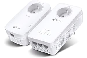 TP-Link CPL WiFi AC 1200 Mbps + CPL 1300 Mbps avec ports Ethernet Gigabite et prise intégrée, Boitier CPL WiFi Kit de 2 - Etendez votre connexion WiFi dans chaque pièce de la maison TL-WPA8635P KIT V3