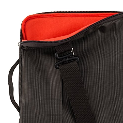 kwmobile Umhängetasche für 15″ 15,6″ Laptop / Ultrabook – Laptoptasche aus Nylon mit Reißverschluss und Tragegurt in Dunkelgrau – z.B. geeignet für Apple, Samsung - 3