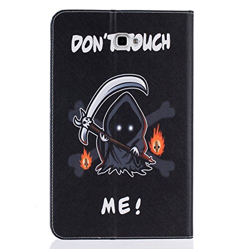 Samsung Galaxy Tab A 10.1 Hülle Case,Samsung Galaxy Tab A 10.1 T580 Ledertasche Smart Cover,Ekakashop Ultradünn Bunt Tod Muster Painting PU Leder Schale Ständer Schutzfolie Schutzhüllen Flip Cover Tasche TPU Innere Hülle Silikon Back Case Etui mit Magnetverschluss Wallet Kreditkarte Card Holder Slot für Samsung Galaxy Tab A 10.1 T580 T585 + 1x Kostenlos Ständer (Farbe zufällig) - 3