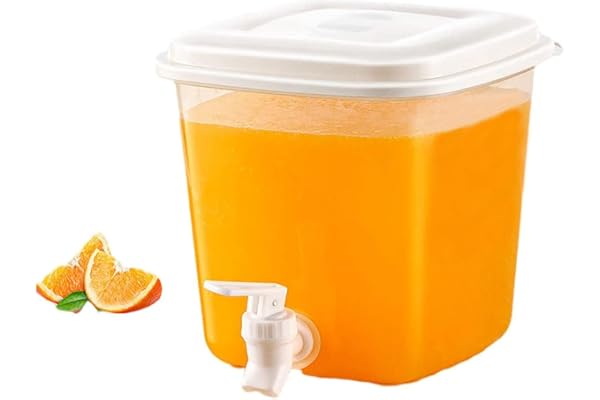 Distributeur de boissons 5 l pour réfrigérateur avec robinet, pour thé glacé, café, limonade, boissons laitières, carafe à eau