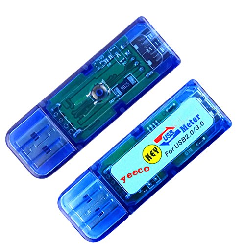 Yeeco Micro OLED USB 3.0 Meter Voltage-Ladegerät Lade-Detektor für Multimeter DC0.000-3.000A / 3.700-13.00V 0-99999mAh 0-700Wh Kapazität Spur Mobile Power Tester Testing-Monitor Volt Amp Meter