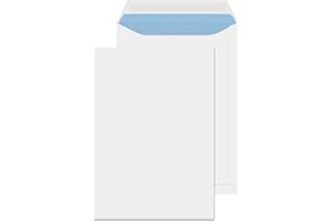 Evour A4/C4 Self Seal White Pocket Envelopes – 229x324mm, 100 GSM, No Window – for Home, Office, and Business Mailing Pack of 25