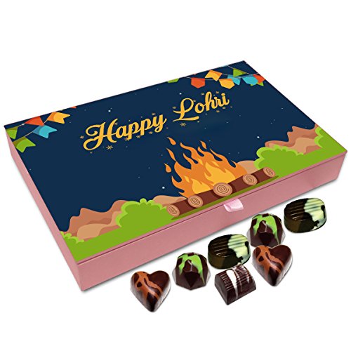Chocholik Lohri Gift Box - Happy Lohri to All Chocolate Box - 12pc
