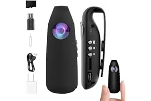 VEHOUKLI Spy Camera,Mini Camera Body Wear,1080P FHD Small Spy 1080P Video,Body Wearable,Pocket Clip for Office,Law Enforcement,Security Guard,Home,Car,Hiking gift