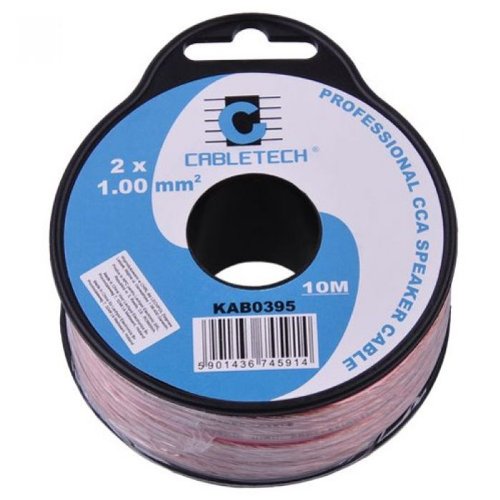 Preisvergleich Produktbild CABLETECH 2 x 1.0mm Lautsprecher Kabel CCA 10m Minispule