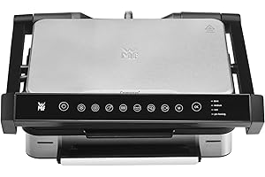 ‎WMF WMF Profi Plus Kontaktgrill Perfection, Elektrogrill 2000 W, 6 Programme, Sensor-Technologie, beschichtete Platten, Panini Grill, Edelstahl matt