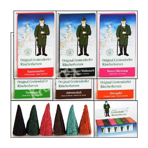 Original Crottendorfer Räucherkerzen - 6er Packg in verschiedenen Düften