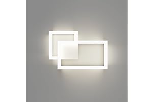 Klighten Applique da Parete Interno LED, 24W, 1960LM, Lampada Decorative Mordern, per Camera da Letto, Soggiorno, Corridoio, 110-240V, Bianco Neutro 4000K, Bianco