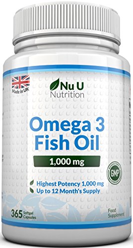 Omega 3 Fish Oil 1000mg - 365 Softgel Capsules - Up to 12 Month’s Supply - Pure Fish Oil with Balanced EPA & DHA - Contaminant Free Omega 3 - Made in the UK by Nu U Nutrition - Image 5