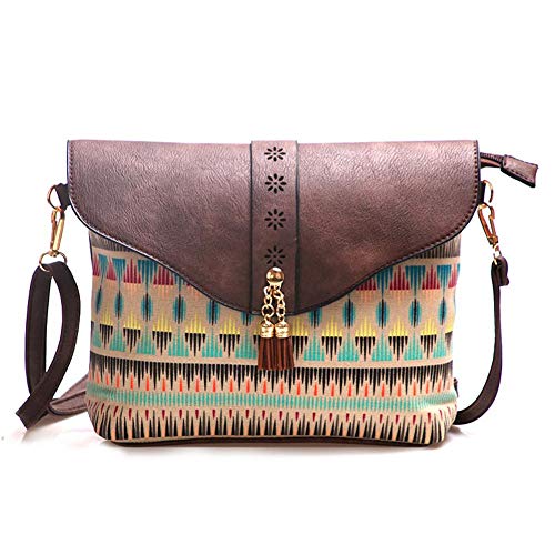 Preisvergleich Produktbild Womens Ethnic Style Umhängetasche Sommertaschen Cross Body Handytasche bestickte Umhängetasche