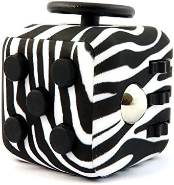 Fidget Cube Relieves Stress And Anxiety for Children and Adults Anxiety Attention Toy (Zebra)