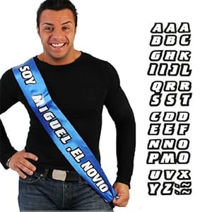 BANDA SOY EL NOVIO PERSONALIZABLE AZUL