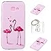 Produktbild Hülle Galaxy A3 2017 (A320F) Hülle,TPU Case Schutzhülle Silikon Case,Niedliche Cartoon Malerei Durchsichtige TPU Bumper Handy Tasche Case Cover Etui für Samsung Galaxy A3 2017 + Schlüsselanhänger (O) (10)