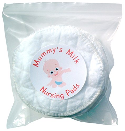 Mummy's Milk Nursing Pads Set of 12 Reusable Cotton Breast Washable Soft Breastfeeding Cloth Washable Bra