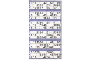 BINGO SOCIAL Livre de 750 cartons de bingo (lilas)