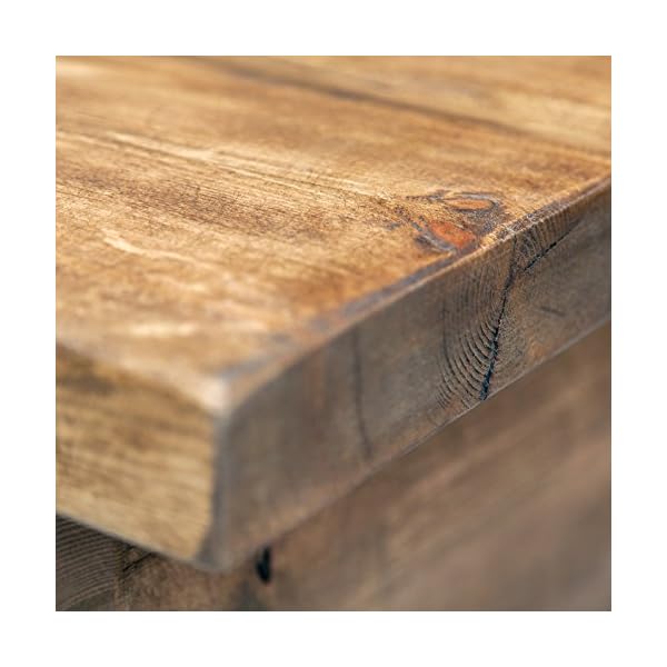 Funky Chunky Furniture Rustic Chunky Wood 2 Leg 2in Top Coffee Table - Image 4