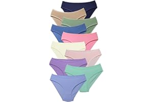 ALYA UNDERWEAR Majtki dziewczęce, figi bawełniane dziecięce, miękkie i wygodne majtki dziewczęce, opakowanie 10 sztuk