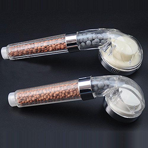 Luniquz LED Handbrause wassersparend Duschkopf temperatur 3 Farbe-Wechseln Duschbrause mit Fliter – groß - 6