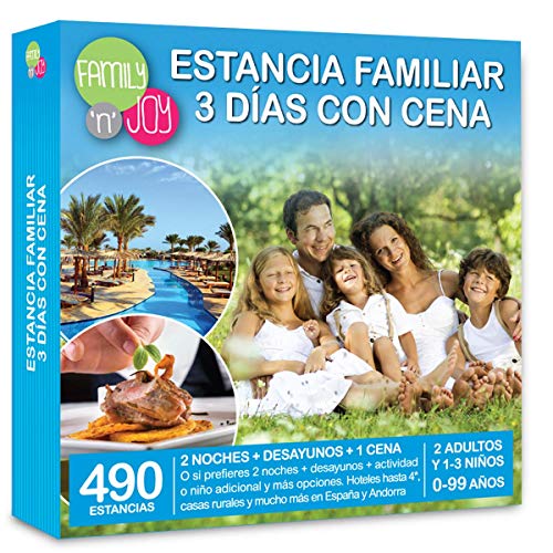 Njoy Experiences- Caja Regalo- Estancia Familiar 3 DÍAS con Cena - Más de 490 estancias Familiares con Cena a Escoger ...
