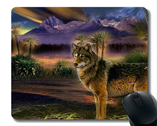 Preisvergleich Produktbild Rechteck-Mausunterlage, Tierwolfschenkel Gaming Mousepad Mat
